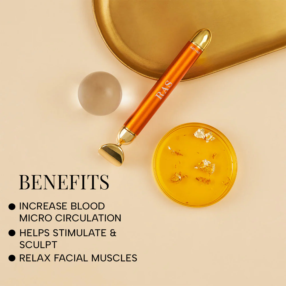 Luxury 24K Gold Facial Massager – Firming, Lifting & Glow Booster