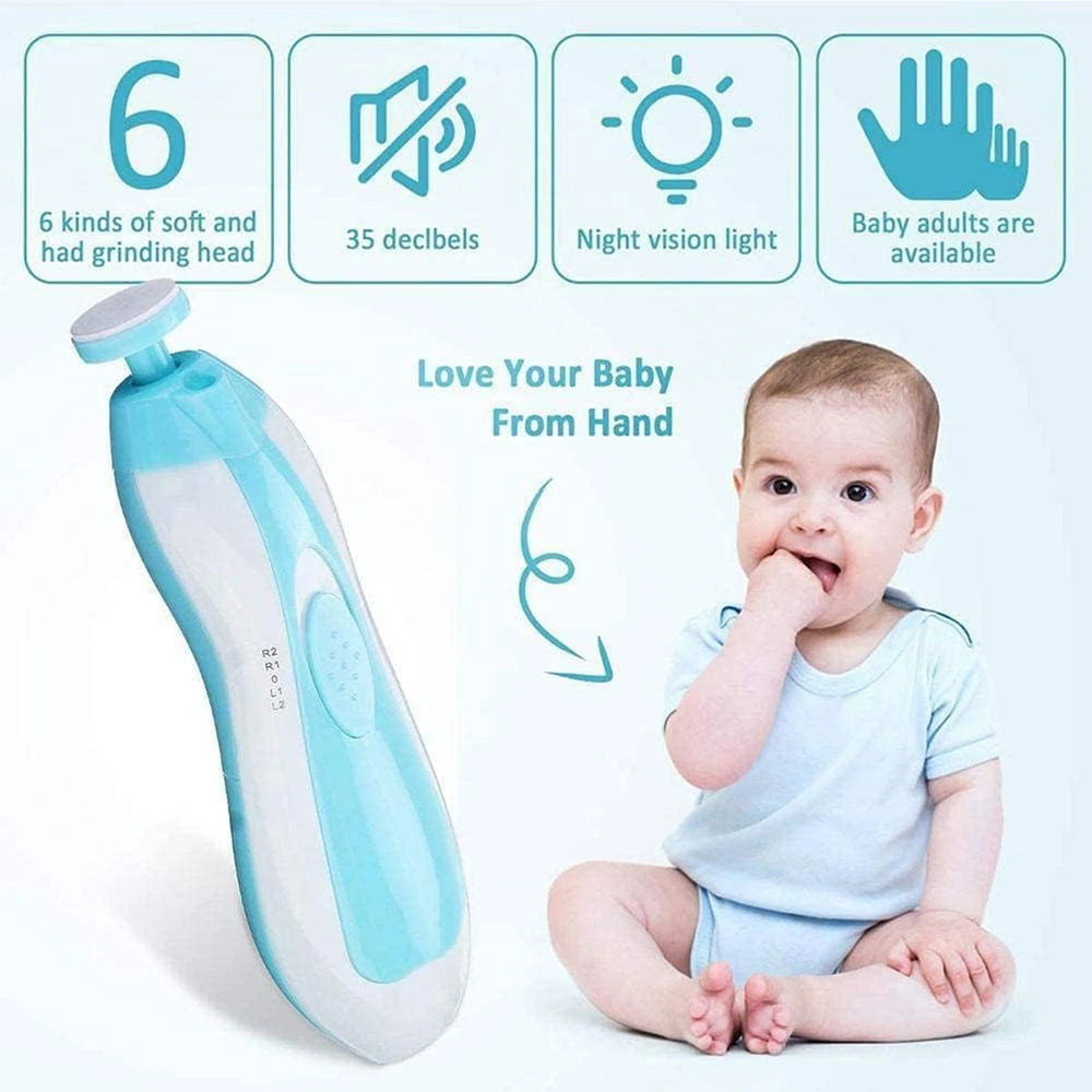 Electric Baby Nail Trimmer Set – Safe & Gentle Nail Care Kit for Newborns