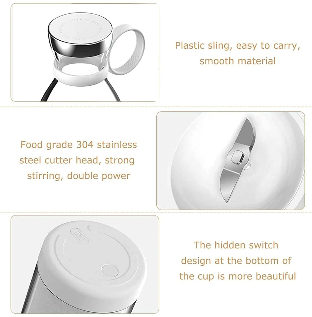 Portable Electric Juicer Blender – USB Rechargeable Mini Smoothie Maker