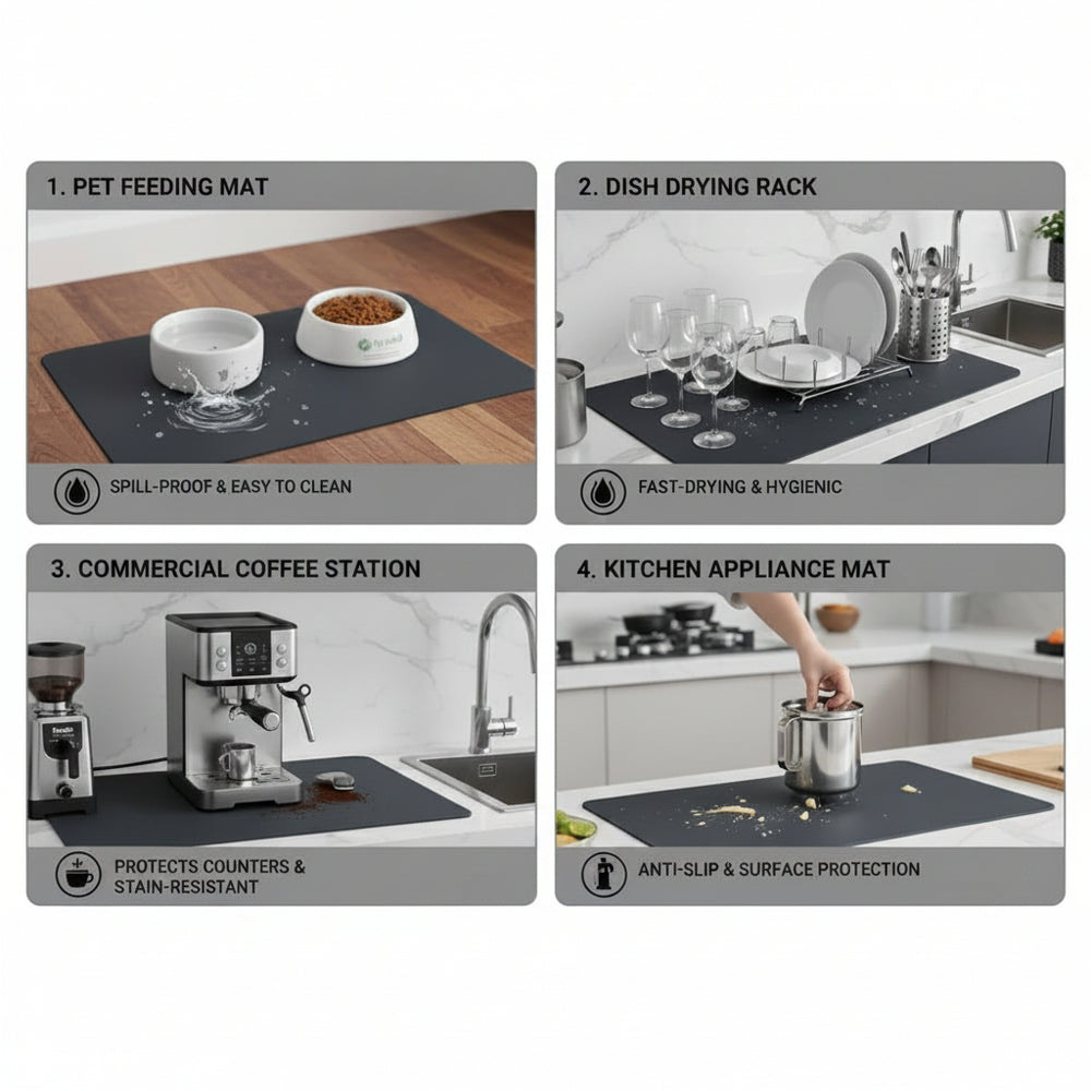 Quick Drying mat for Kitchen, Water Absorbent Mat 🔥 BUY 1 GET 1 FREE