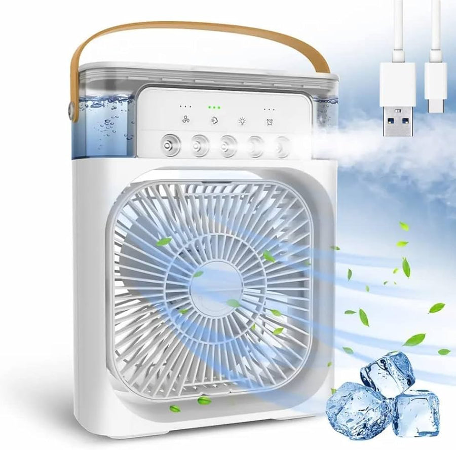 Portable Air Cooler Fan – 3-in-1 Mini AC, Humidifier & Mist Fan