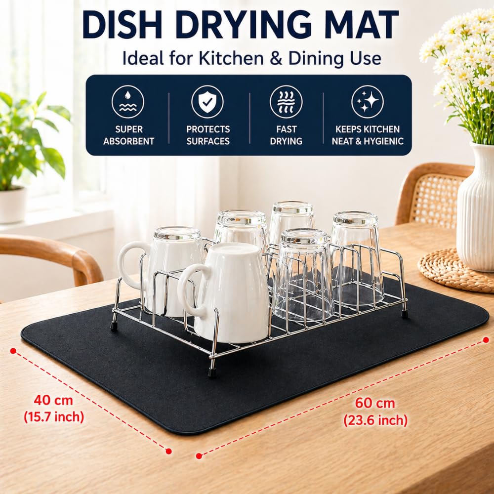 Quick Drying mat for Kitchen, Water Absorbent Mat 🔥 BUY 1 GET 1 FREE