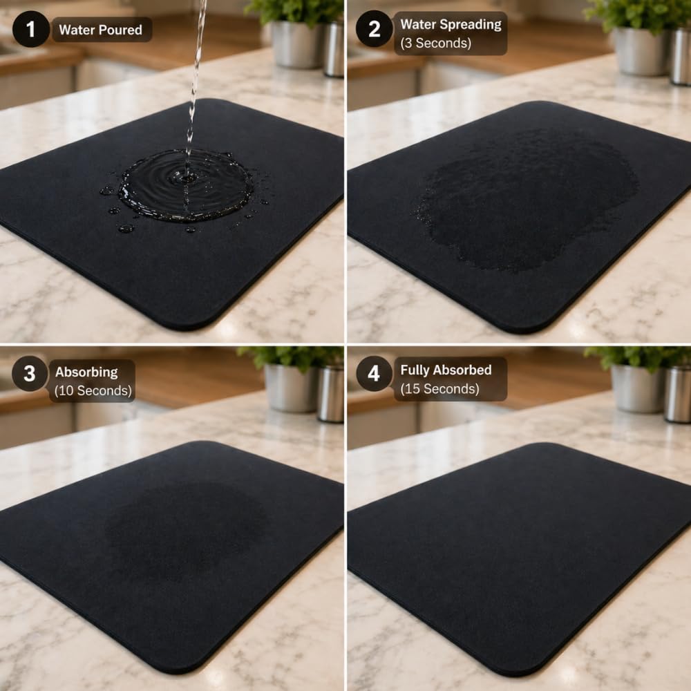 Quick Drying mat for Kitchen, Water Absorbent Mat 🔥 BUY 1 GET 1 FREE