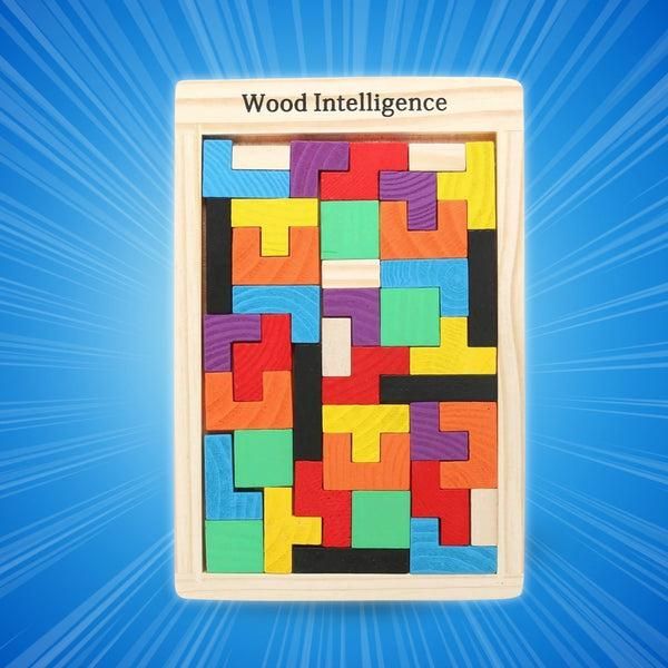 Wooden Tetris Brain Puzzle
