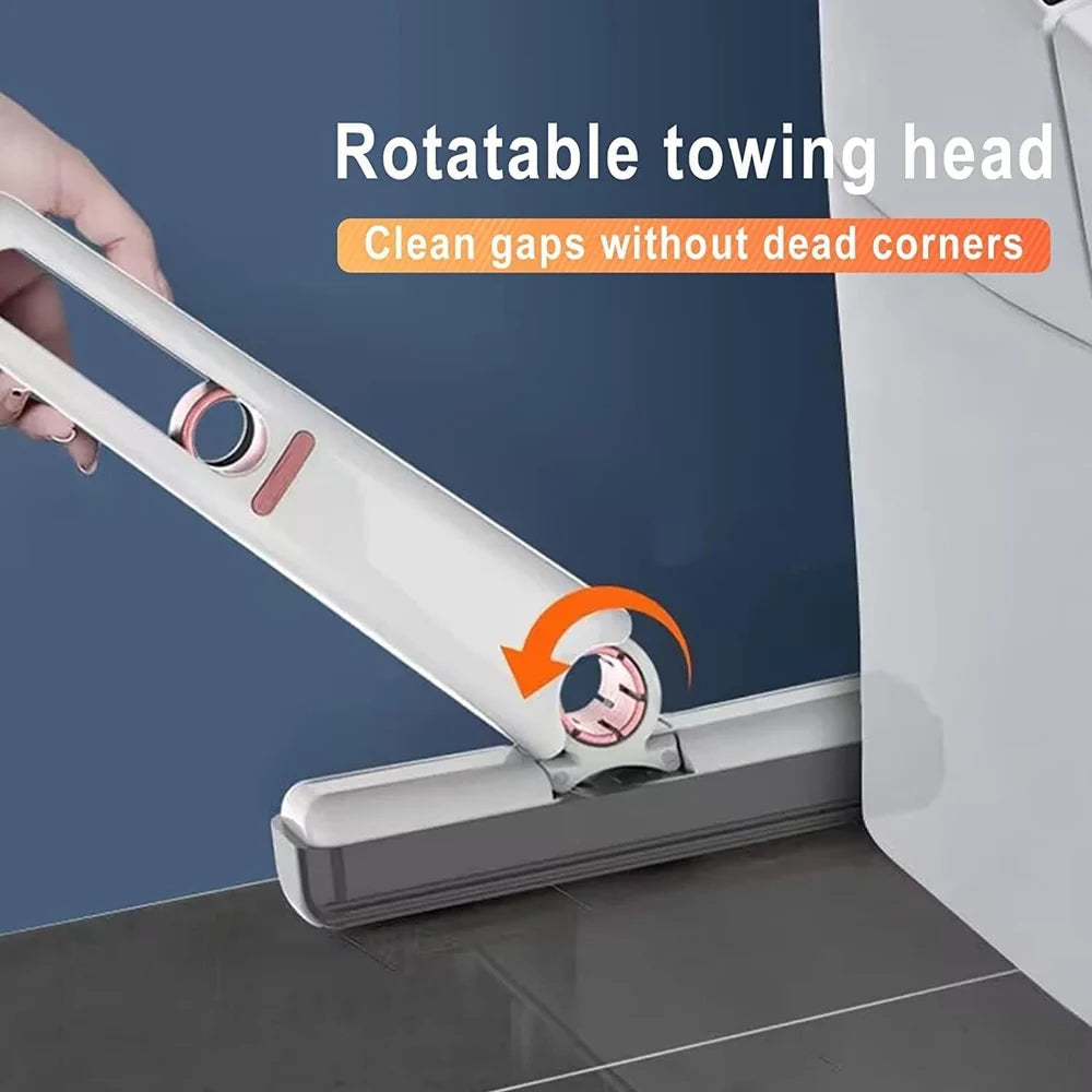 Mini Squeeze Mop – 2 Sponge Heads | Hands-Free Cleaning for Kitchen, Floor & Car