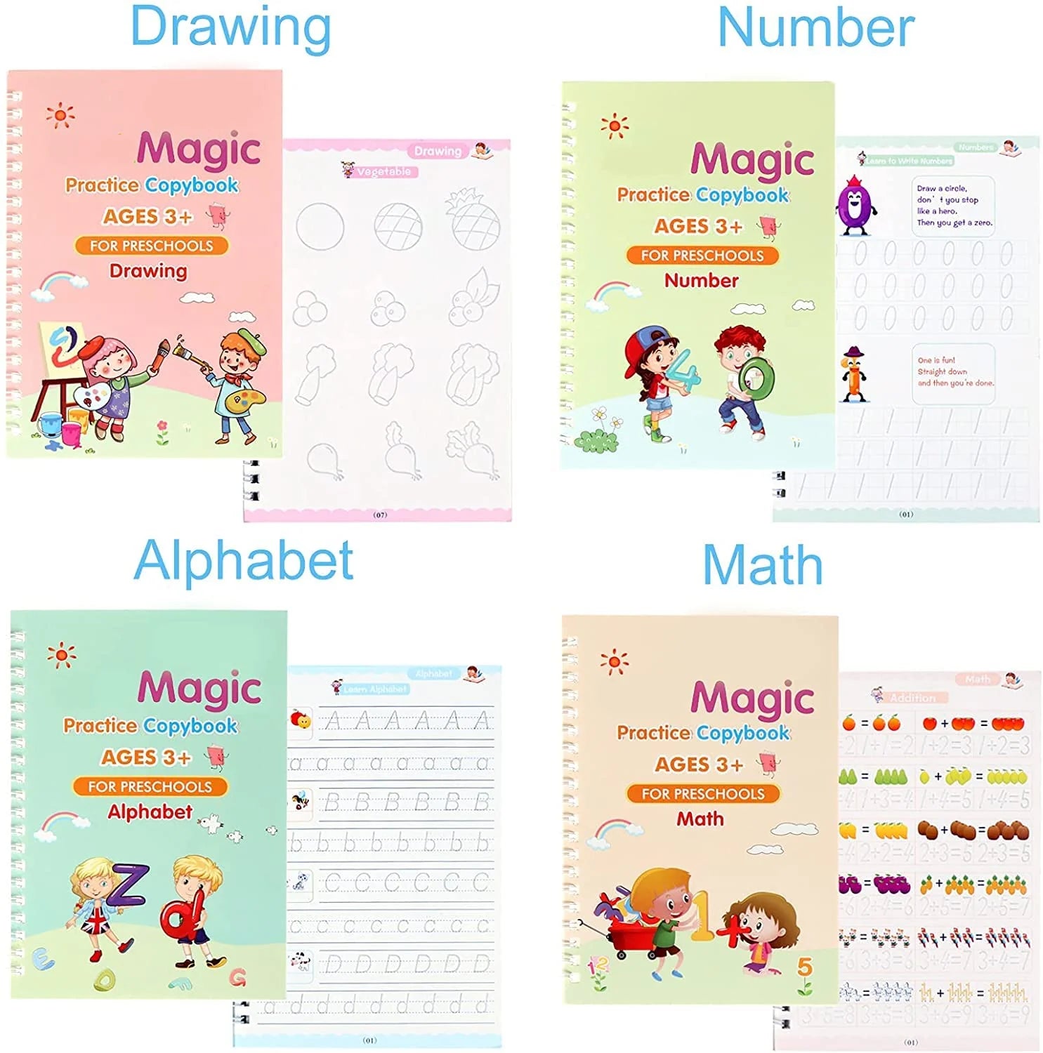 Sank Magic Practice Copybook (Set Of 4)