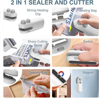 2-in-1 USB Rechargeable Bag Sealer & Cutter – Mini Heat Sealing Machine