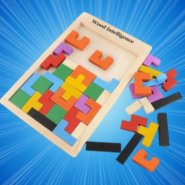 Wooden Tetris Brain Puzzle