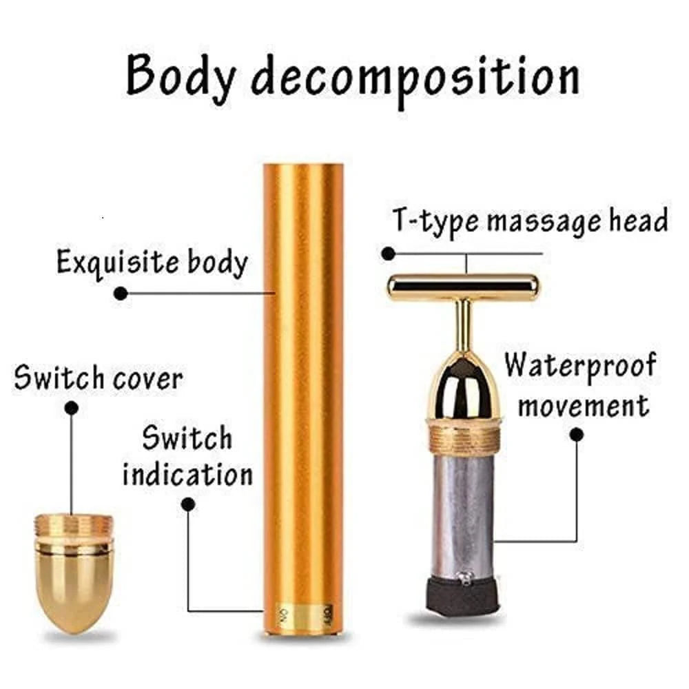 Luxury 24K Gold Facial Massager – Firming, Lifting & Glow Booster
