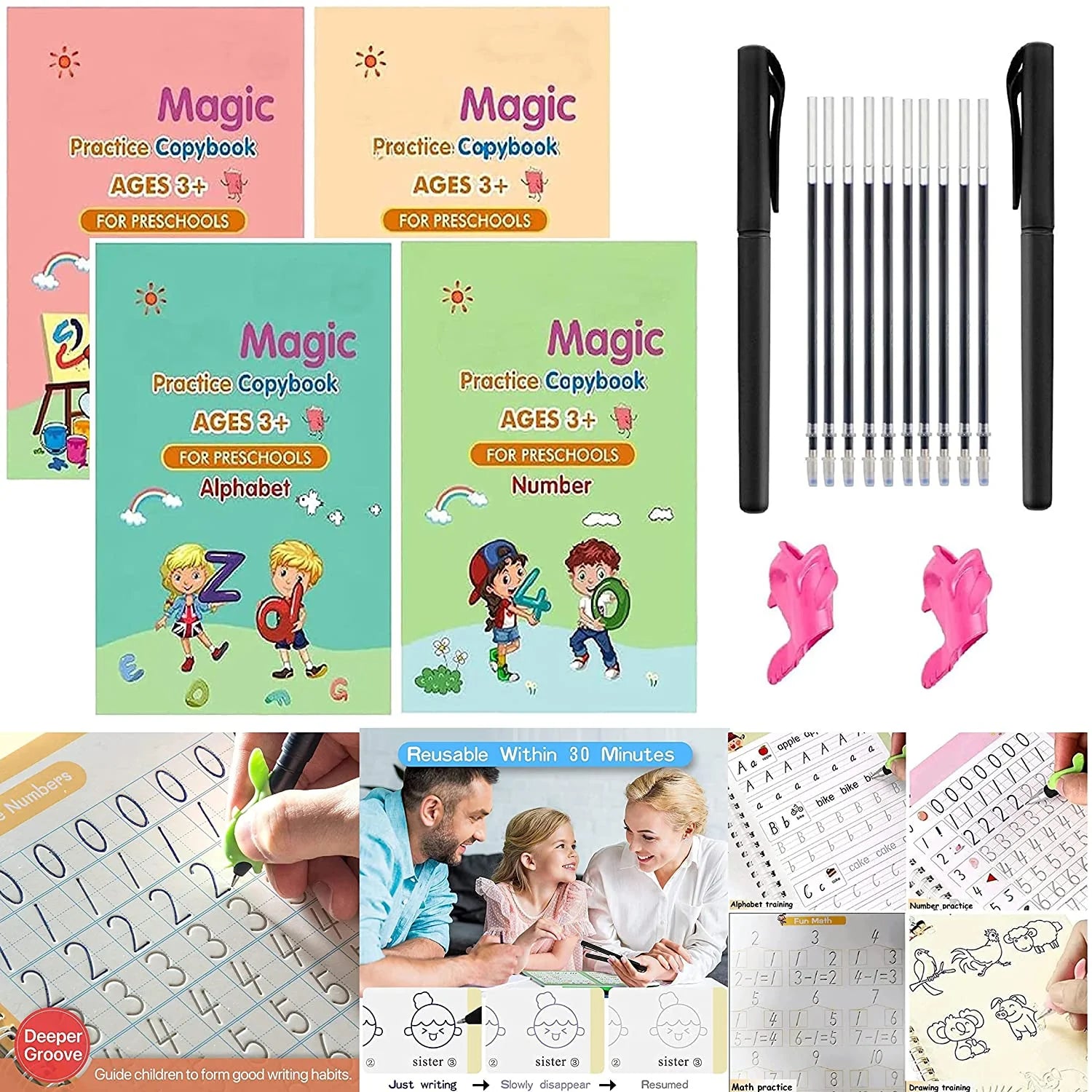 Sank Magic Practice Copybook (Set Of 4)