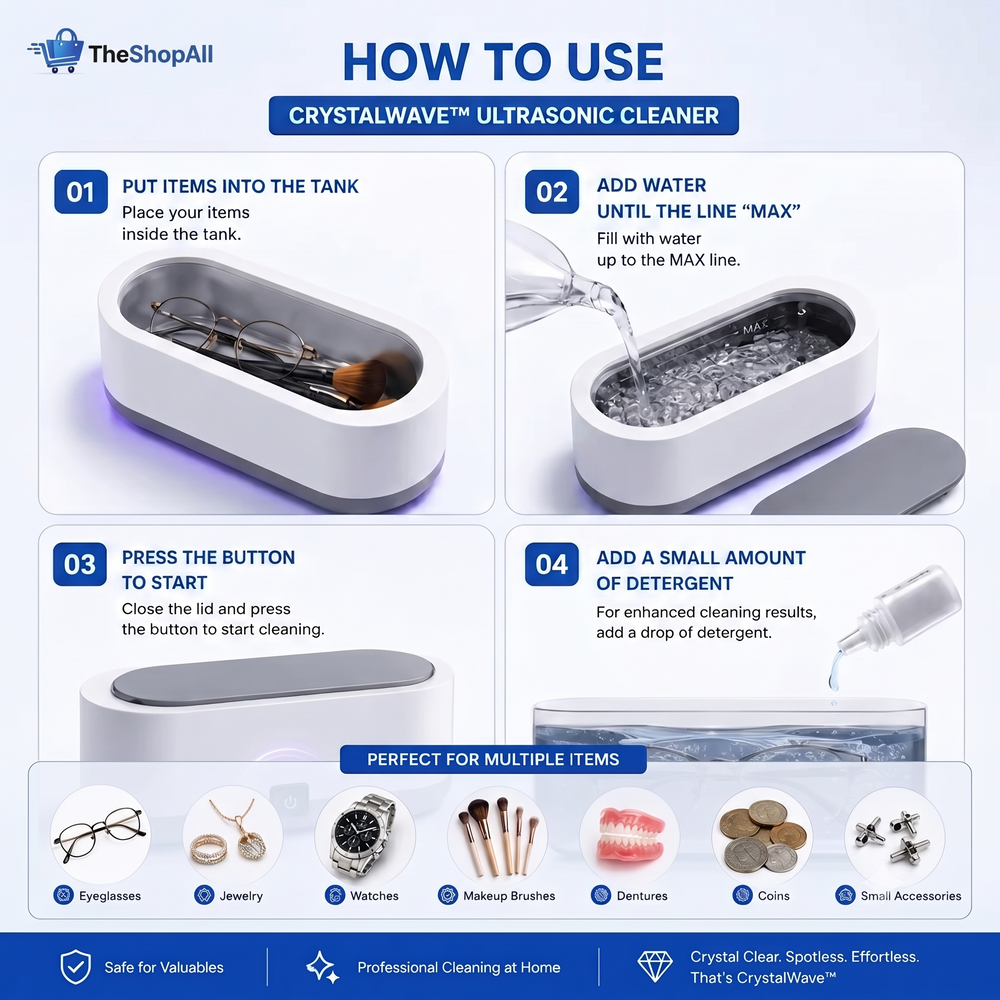 The Ultimate 360° Ultrasonic Cleaner