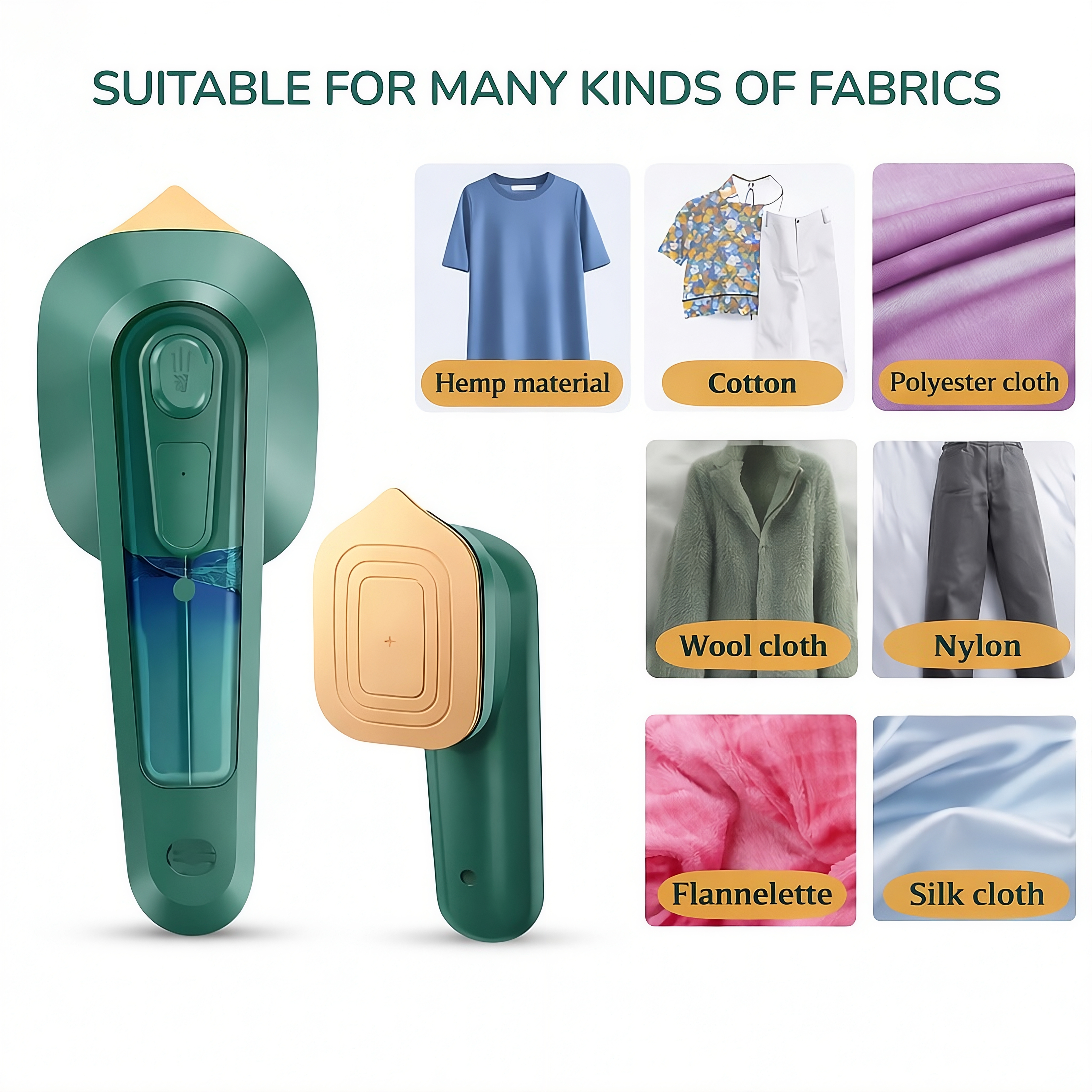 Mini Portable Steam Iron for Clothes (Dry & Wet)