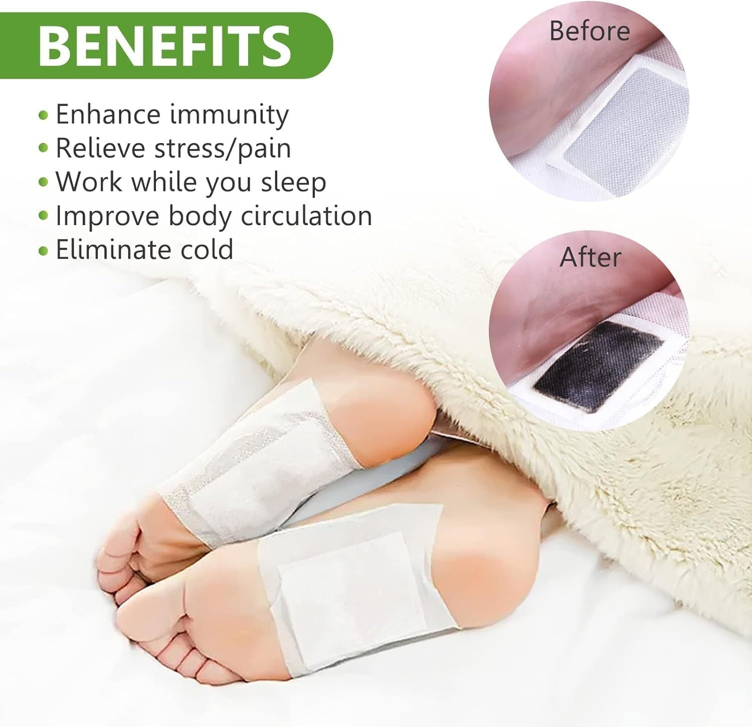 🌿 Kinoki Cleansing Detox Foot Patches (Buy 10 Get 10 Free)