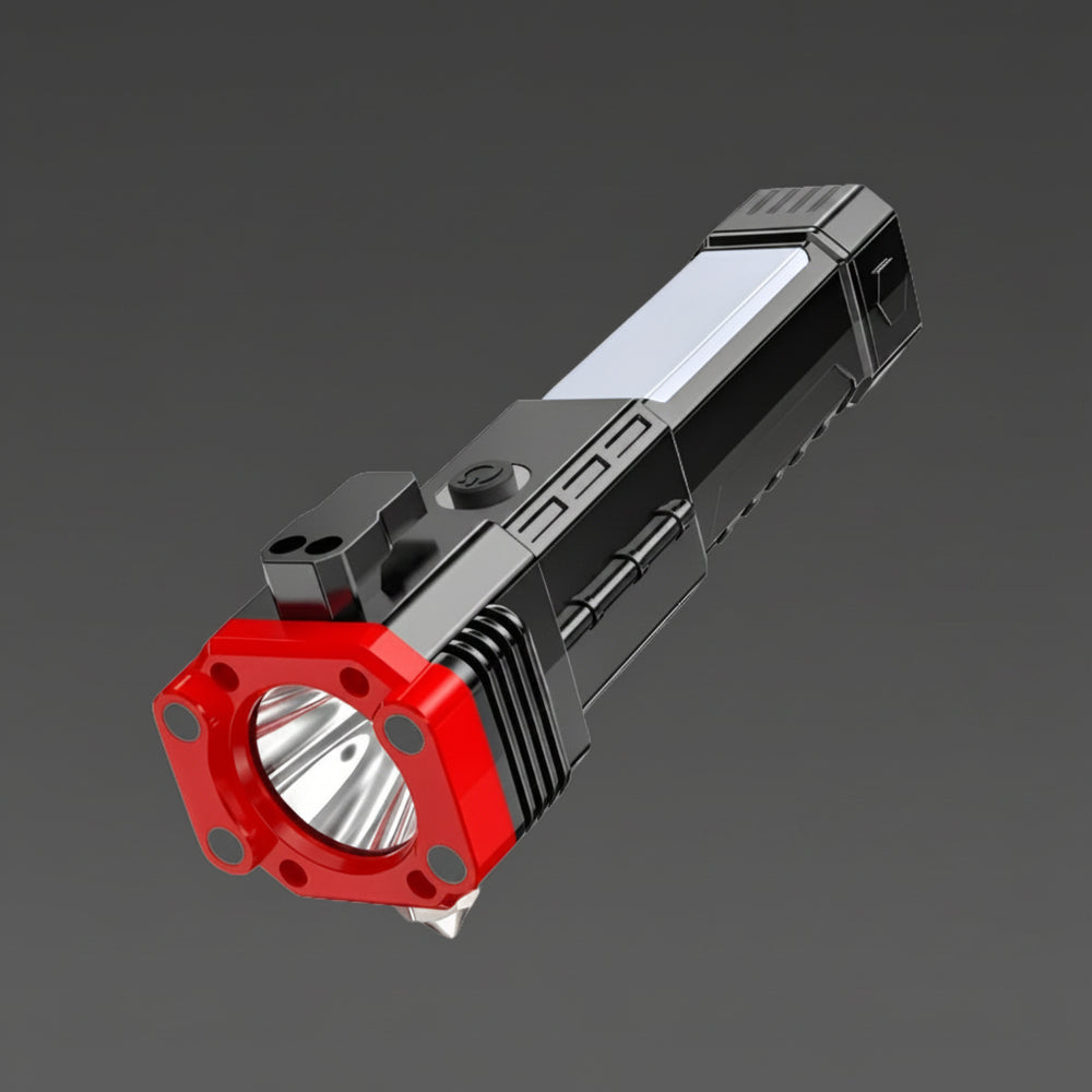 Military Survival LED Flashlight – Emergency Tactical Torch with Power Bank