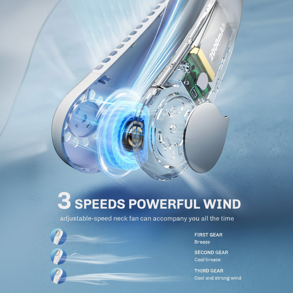 Portable Neck Fan | Rechargeable Hands-Free Cooling Fan