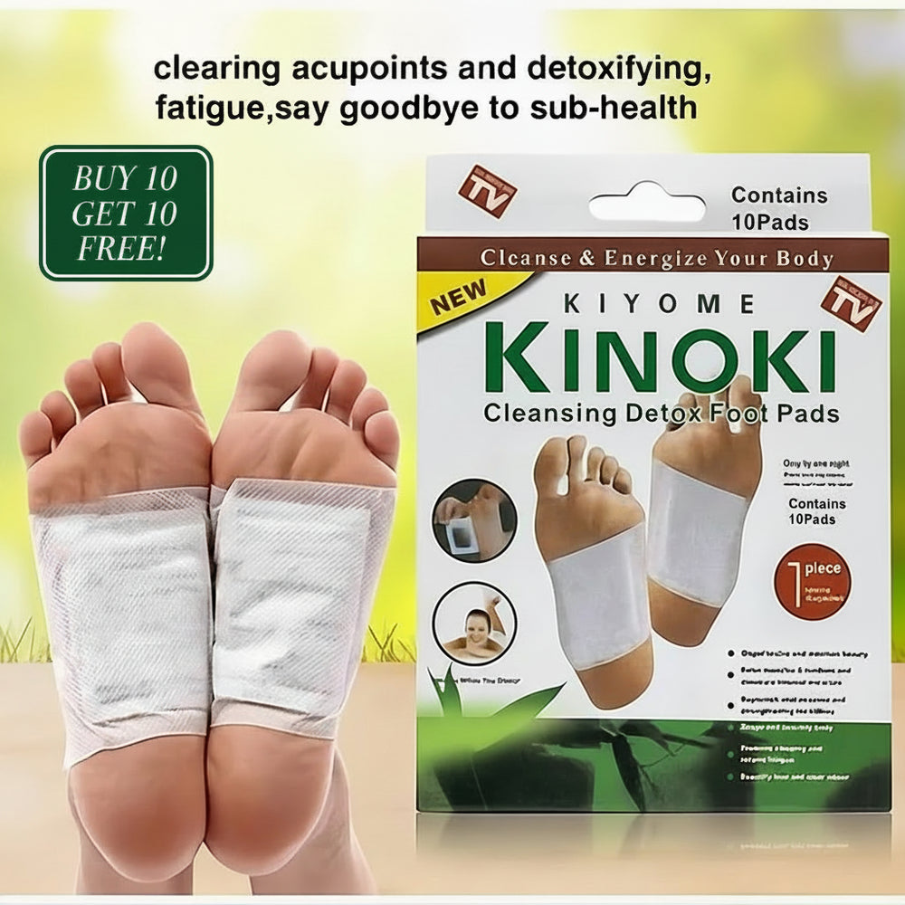 🌿 Kinoki Cleansing Detox Foot Patches (Buy 10 Get 10 Free)